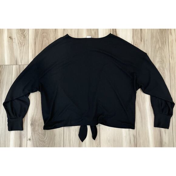 H&M Boat Neck Tie Detail Long Sleeve Shirt Women’s Size XL - Picture 3 of 5